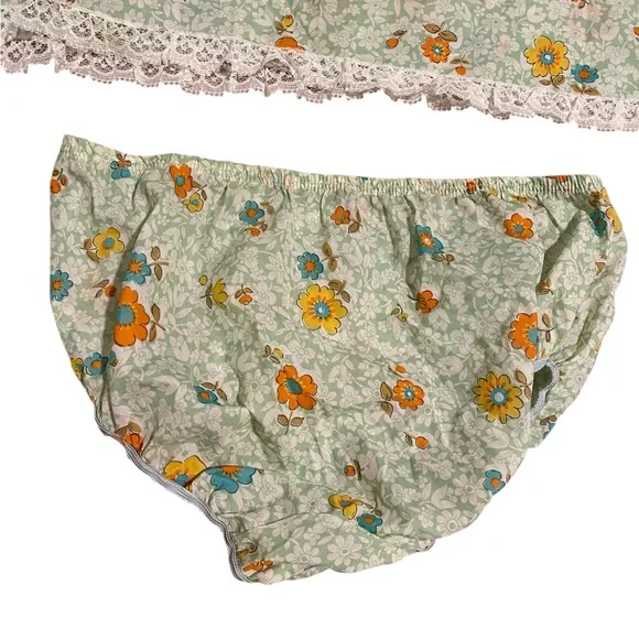 Vintage 1960s Sheer Floral Print Sleepwear Set - Picture 3 of 5